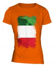 Italy Grunge Flag Ladies T-Shirt