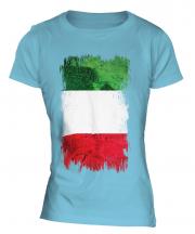 Italy Grunge Flag Ladies T-Shirt