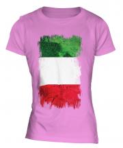 Italy Grunge Flag Ladies T-Shirt
