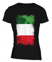 Italy Grunge Flag Ladies T-Shirt