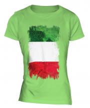 Italy Grunge Flag Ladies T-Shirt