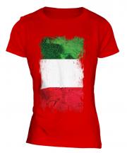 Italy Grunge Flag Ladies T-Shirt