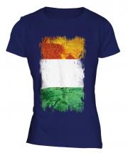 Ivory Coast Grunge Flag Ladies T-Shirt