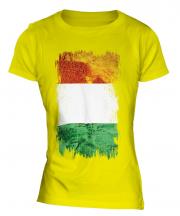Ivory Coast Grunge Flag Ladies T-Shirt
