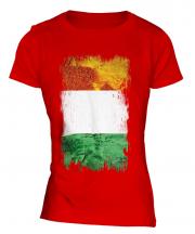 Ivory Coast Grunge Flag Ladies T-Shirt