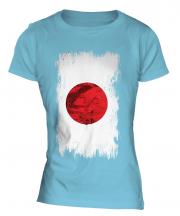 Japan Grunge Flag Ladies T-Shirt