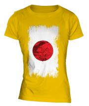 Japan Grunge Flag Ladies T-Shirt