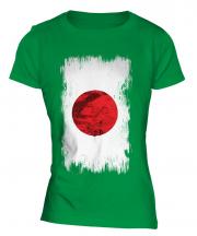 Japan Grunge Flag Ladies T-Shirt