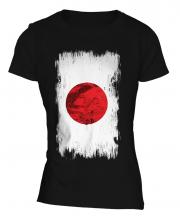 Japan Grunge Flag Ladies T-Shirt