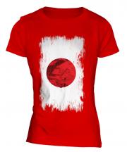 Japan Grunge Flag Ladies T-Shirt