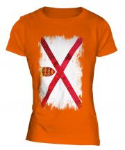 Jersey Grunge Flag Ladies T-Shirt