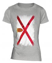 Jersey Grunge Flag Ladies T-Shirt