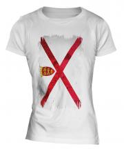 Jersey Grunge Flag Ladies T-Shirt