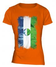 Kabardino-Balkaria Grunge Flag Ladies T-Shirt