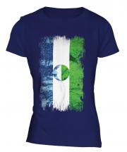 Kabardino-Balkaria Grunge Flag Ladies T-Shirt