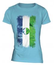 Kabardino-Balkaria Grunge Flag Ladies T-Shirt