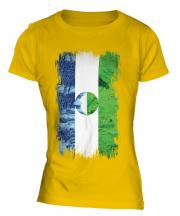 Kabardino-Balkaria Grunge Flag Ladies T-Shirt