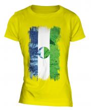 Kabardino-Balkaria Grunge Flag Ladies T-Shirt