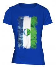 Kabardino-Balkaria Grunge Flag Ladies T-Shirt