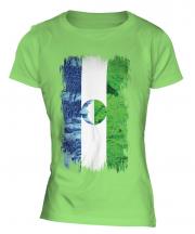 Kabardino-Balkaria Grunge Flag Ladies T-Shirt