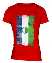 Kabardino-Balkaria Grunge Flag Ladies T-Shirt