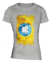Kalmykia Grunge Flag Ladies T-Shirt