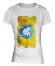 Kalmykia Grunge Flag Ladies T-Shirt