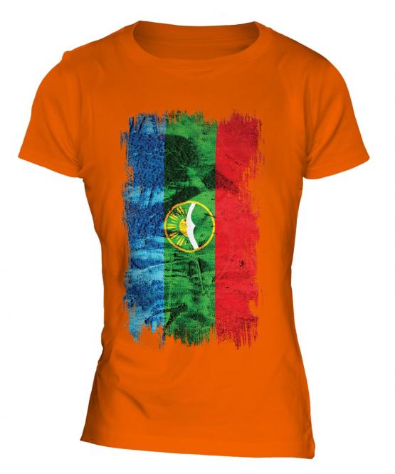 Karachay-Cherkessia Grunge Flag Ladies T-Shirt