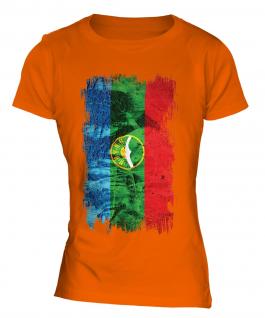 Karachay-Cherkessia Grunge Flag Ladies T-Shirt