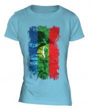 Karachay-Cherkessia Grunge Flag Ladies T-Shirt