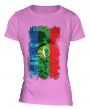 Karachay-Cherkessia Grunge Flag Ladies T-Shirt