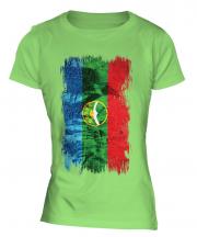 Karachay-Cherkessia Grunge Flag Ladies T-Shirt