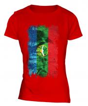 Karachay-Cherkessia Grunge Flag Ladies T-Shirt