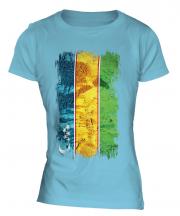 Karakalpakstan Grunge Flag Ladies T-Shirt