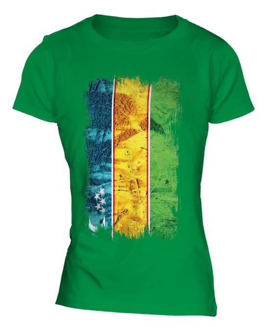 Karakalpakstan Grunge Flag Ladies T-Shirt