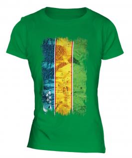 Karakalpakstan Grunge Flag Ladies T-Shirt