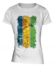 Karakalpakstan Grunge Flag Ladies T-Shirt