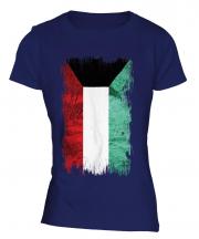 Kuwait Grunge Flag Ladies T-Shirt