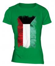 Kuwait Grunge Flag Ladies T-Shirt