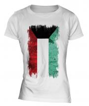 Kuwait Grunge Flag Ladies T-Shirt