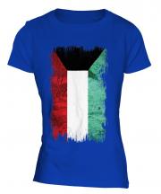 Kuwait Grunge Flag Ladies T-Shirt