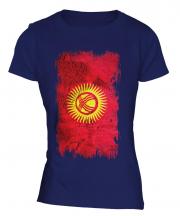 Kyrgyzstan Grunge Flag Ladies T-Shirt