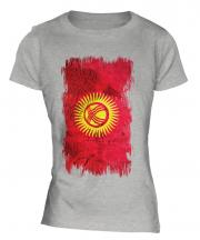 Kyrgyzstan Grunge Flag Ladies T-Shirt