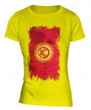 Kyrgyzstan Grunge Flag Ladies T-Shirt