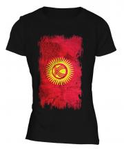 Kyrgyzstan Grunge Flag Ladies T-Shirt