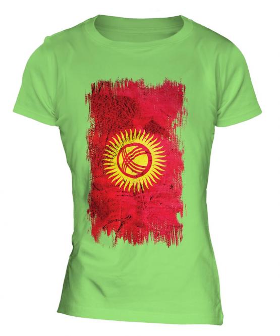 Kyrgyzstan Grunge Flag Ladies T-Shirt