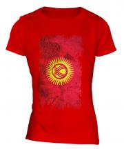 Kyrgyzstan Grunge Flag Ladies T-Shirt