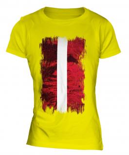 Latvia Grunge Flag Ladies T-Shirt