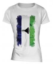 Lesotho Grunge Flag Ladies T-Shirt