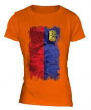 Liechtenstein Grunge Flag Ladies T-Shirt